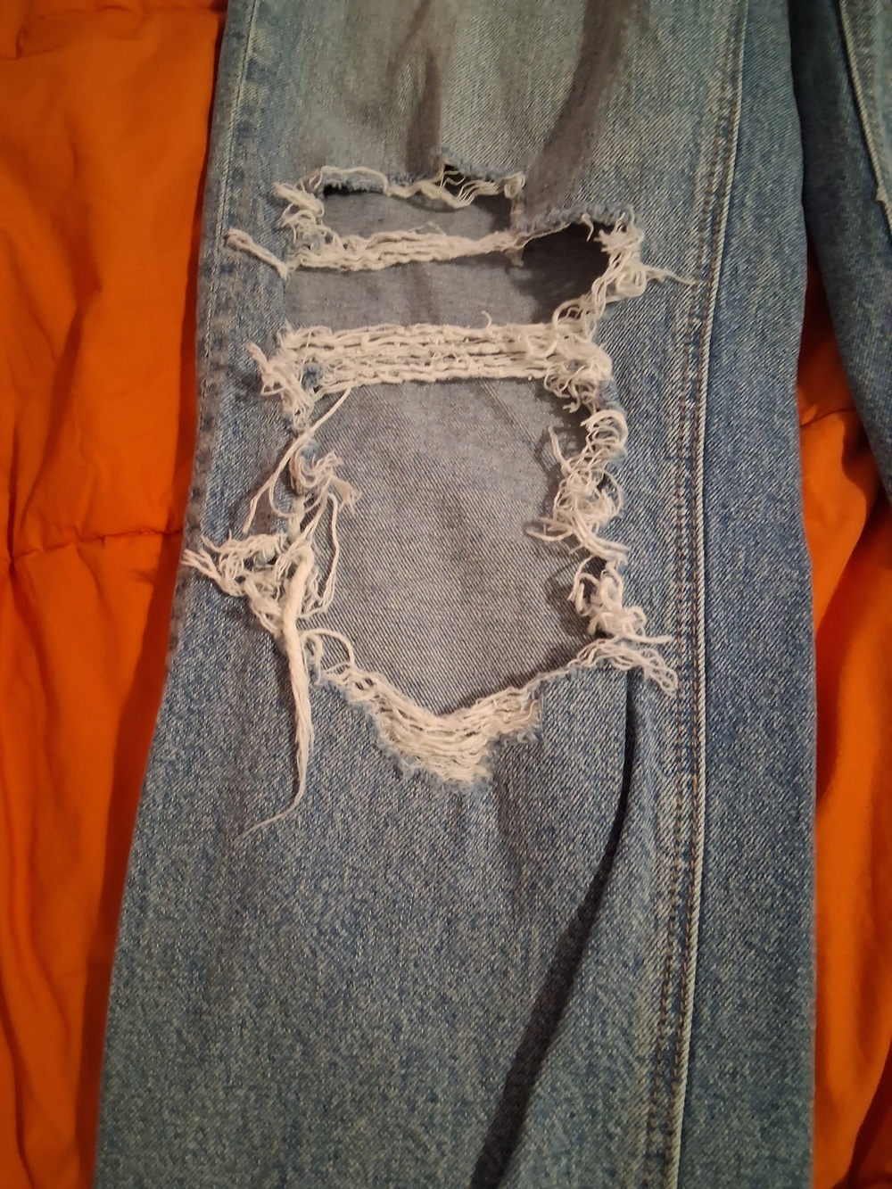 American Eagle Outfitters Strigid High Rise Baggy Straight Distressed Jeans - Picture 5 of 11